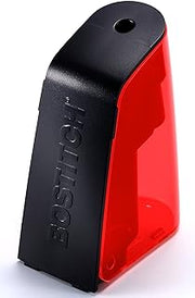 Bostitch Office Battery Pencil Sharpener, Hinged Tray, Colored Pencil Compatible, Red (BPS2-RED)