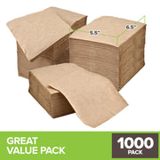 Stock Your Home 1000 / 5.5 inches x 6.5 inches / brown Disposable Napkins