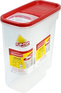Rubbermaid Modular Food Storage Cereal Keeper with Flip Top, 18 Cup, Racer Red 1856059P