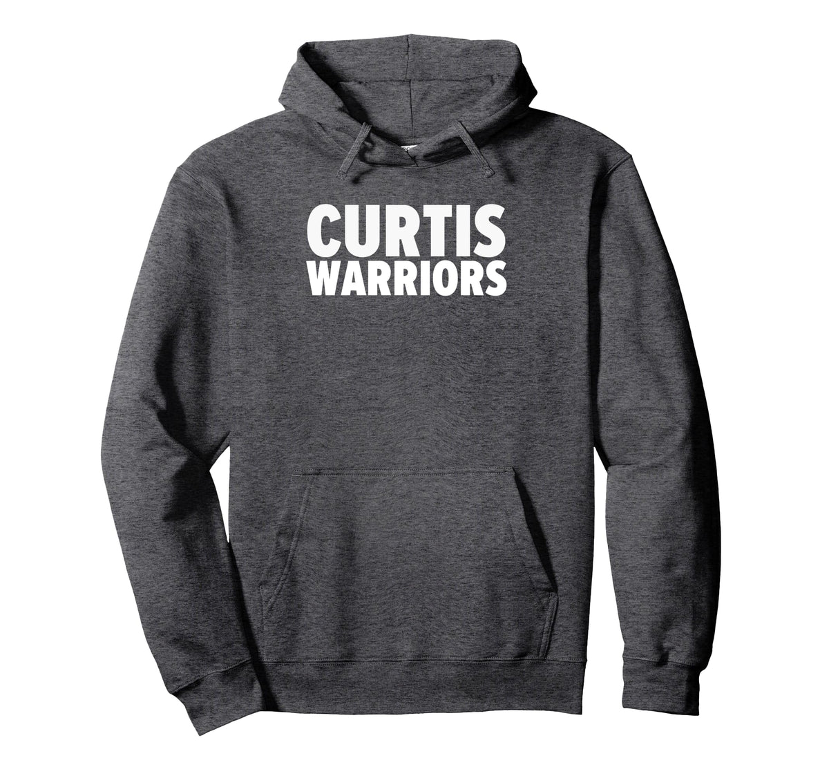 Curtis Warriors Bold Pullover Hoodie by Curtis Warriors Official High School Gear – Polyester, Grey, Model YHR0ATQWPWS