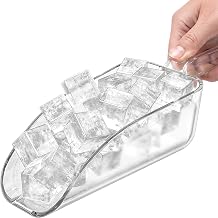 Stock Your Home Ice Scoop, 24 oz, Clear, NSF Certified, Foodservice | Food Grade Polycarbonate, Beveled Edge, Hanging Slot, For Ice Bin, Bar, Freezer, Candy, Popcorn, Flour, Restaurant