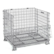 Wire Mesh Folding Open-Top Container by Global Industrial – Wire Mesh 2x2, Gray, Model 239342