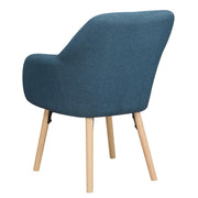 Convenience Concepts Denim Blue Linen / Chair / 25.25"L x 26.75"W x 33.5"H Chairs