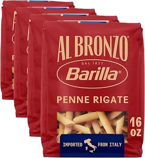 Barilla Al Bronzo Pasta, Penne, 16 oz (Pack of 4)