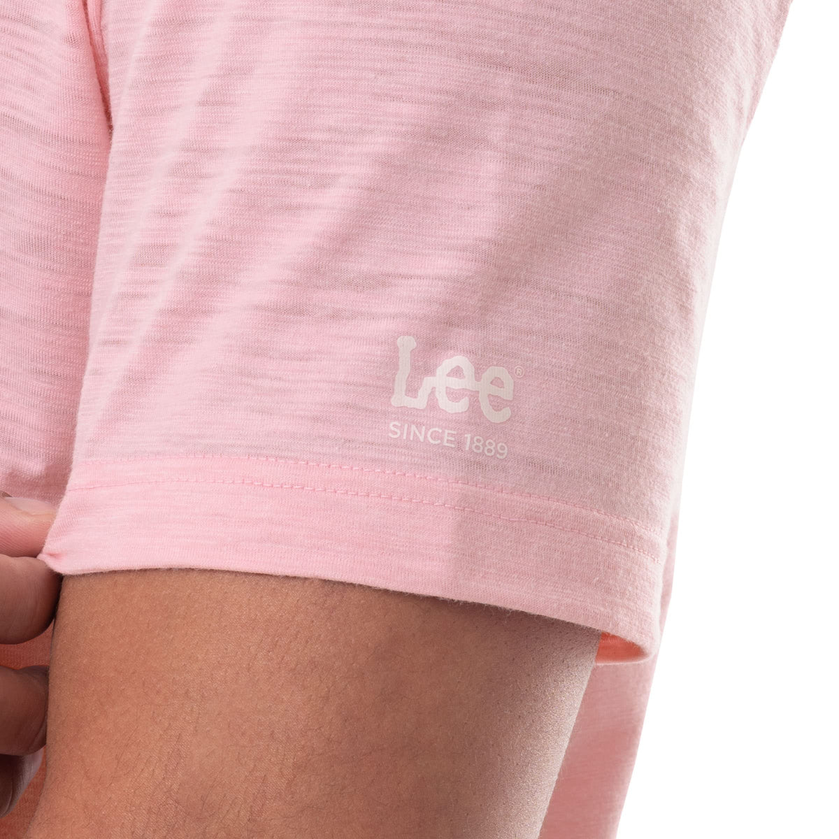 Men's Short Sleeve Slub Tee – Jersey, Coral Blush, Model WRT21950