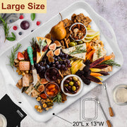 Gayimei Serving Platter, Melamine 20 x 13 Inch, White
