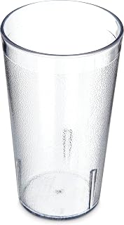 Carlisle FoodService Products 52128107 Stackable ShatterResistant Plastic Tumbler, 12 oz., Clear (Pack of 6)
