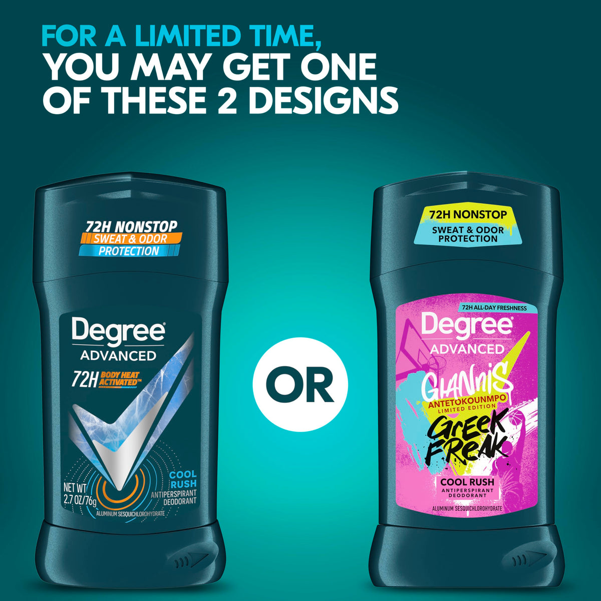 Antiperspirant Deodorant Cool Rush 2.7 oz 12 Count by Degree – 2.7 Ounce (Pack of 12), Pack of 12, Model PPAX1413155