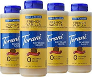 Torani Zero Calorie Dessert, Coffee Sauce French Vanilla, 12.8 fl oz 4 Pack