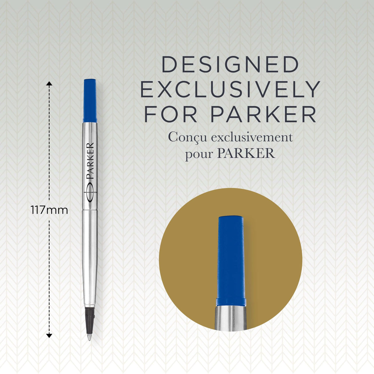 Refill For Parker Roller Ball Pens – 1 Count (Pack of 1), Paper, Blue, Model 1950324