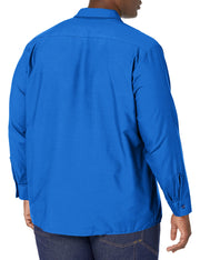 Long Sleeve Industrial Solid Work Shirt Royal Blue Large - 5 Pack by Red Kap – Royal Blue, Pack of 5, Model SP14