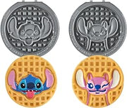 Disney Dash MultiMaker® Mini System Removable Plate Set - Ceramic Coating Replacement Plates for Waffle Breakfast - Waffle Maker Not Included - 4-Inch - 2-Pack - Stitch & Angel