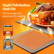 Ntoaujao Electric Warming Mat, 47x15 Inch Flexible Pad with 7 Temperatures and Timer, Gray