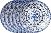 Corelle Vitrelle 6-Piece Appetizer Plates Set Triple Layer Glass and Chip Resistant, 6-3/4-Inch Lightweight Round Plates, Portofino