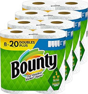 Bounty Select-A-Size Paper Towels, 8 Double Plus Rolls = 20 Regular Rolls, White