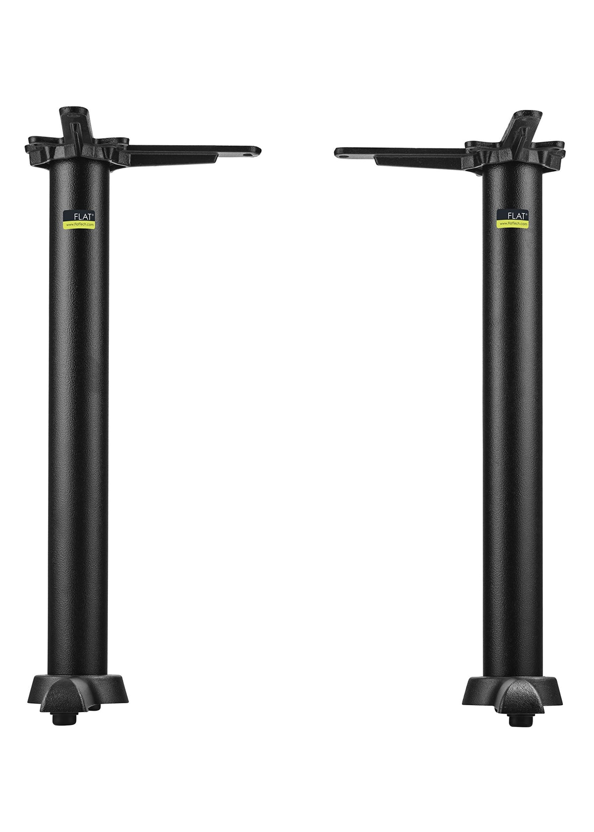 AUTO-ADJUST KT22 Self-Stabilizing Table Base | Twin-Pedestal by FLAT – Cast Iron, Black, Model CT2030