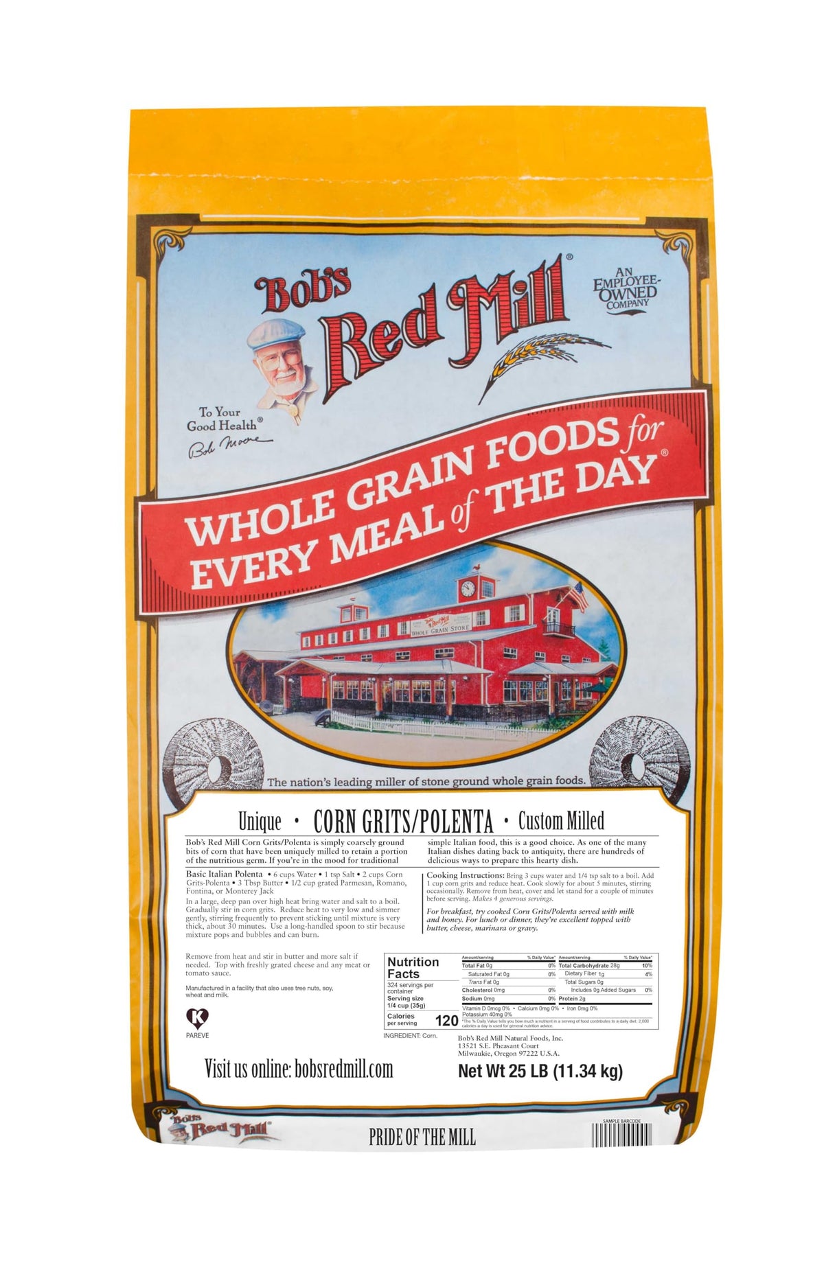 Polenta/Corn Grits - 25 Pound (Pack of 1) - Classic Italian Polenta by Bob's Red Mill – 25 Pound (Pack of 1), Model 039978101259