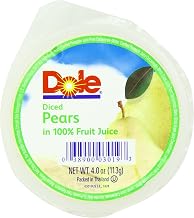Dole Diced Pears, 4-Ounce Cups (Pack of 36)