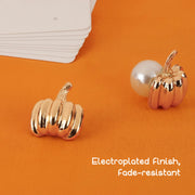 Uniqooo Pumpkin Place Card Holders, Metallic Gold, Set of 24