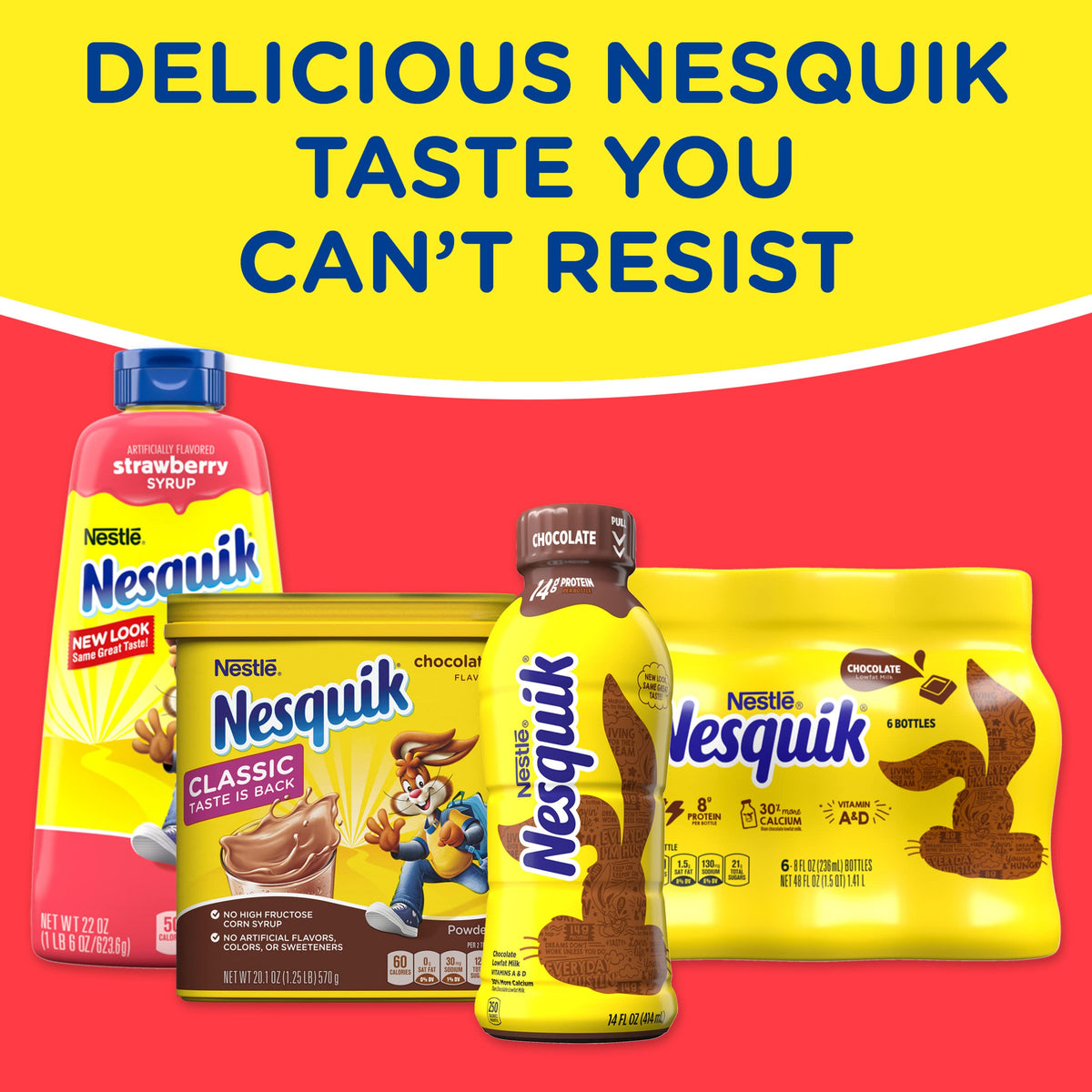 Nesquik Pack of 6 / 18.7 Ounce (Pack of 6) / 18.7oz Flavored Milk