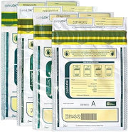 ControlTek SafeLok 9" x 12" White with Pocket, 100 Bags, Tamper-Evident Deposit Bags, Outside Reclosable Pocket, Tear-off Receipt + Large Barcodes 585090