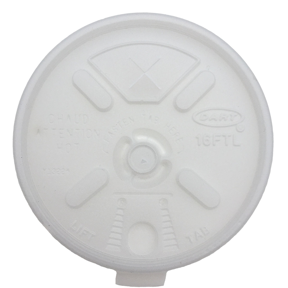 Translucent Lift N' Lock Straw Slotted Lid by DART – 16 oz., 16.0 ounces, Plastic, Translucent, Pack of 1000