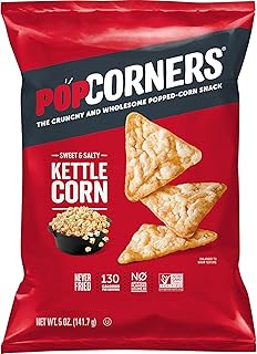Popcorners Popped Corn Snack Chips, Kettle Corn, 5 Oz