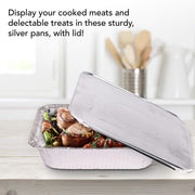 Stock Your Home 25 Pack w/ Lids / Silver / With Lids Disposable Cookware
