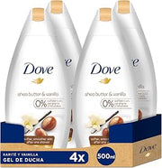 Dove Purely Pampering Body Wash, Shea Butter with Warm, White, Vanilla, 16.9 Oz (Pack of 4)