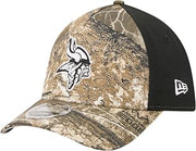 New Era Men's Camo/Black Minnesota Vikings Team Collection Realtree 39THIRTY M-Crown A-Frame Flex Hat