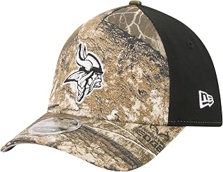 New Era Men's Camo/Black Minnesota Vikings Team Collection Realtree 39THIRTY M-Crown A-Frame Flex Hat