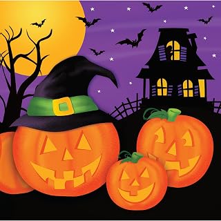 Creative Converting 18 Count Pumpkin Haunts Lunch Napkins