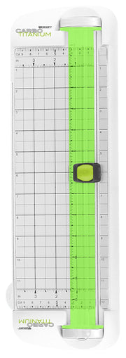 Carbo Titanium Narrow Trimmer by Westcott – 12 inches, Car, White, Green, Model 16682