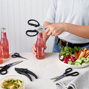 5-pc Household Scissor Set by HENCKELS – 4-inch to 8-inch (set of 5), Stainless steel; polypropylene handle, Black/Stainless Steel, Model Hen-9082
