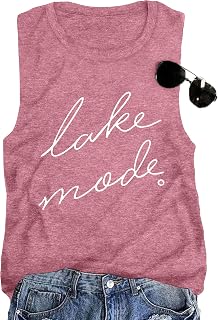 Lake Mode Tank Tops Women Lake Life Summer Vacation Funny Vest