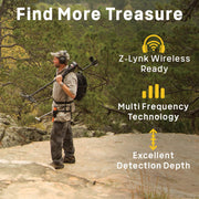 Garrett AT MAX Metal Detector Bundle with Z-Lynk Wireless by Garrett Metal Detectors – AT Max w/ PPAT & Hat, Metal, orange, black, Model 1142062