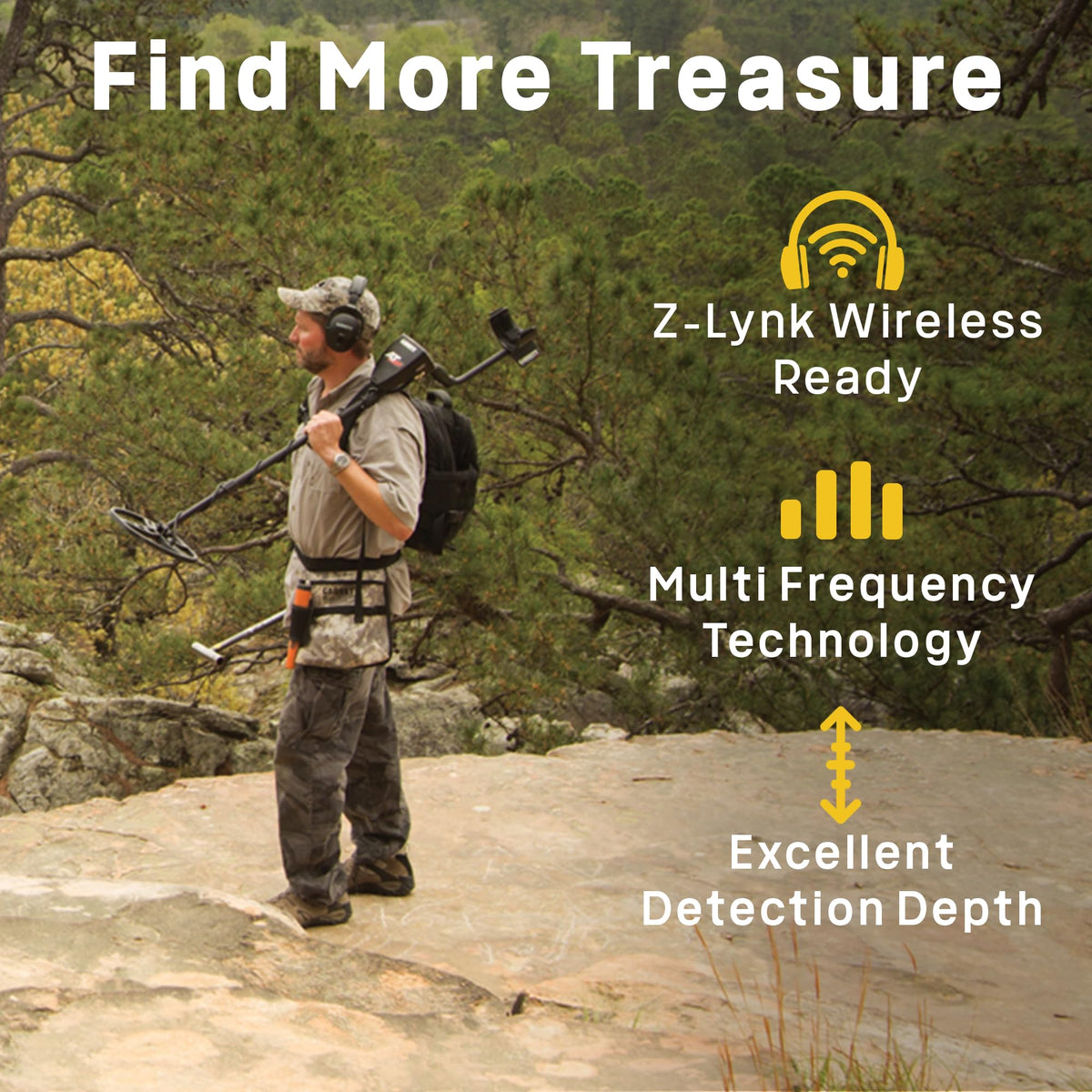 Garrett AT MAX Metal Detector Bundle with Z-Lynk Wireless by Garrett Metal Detectors – AT Max w/ PPAT & Hat, Metal, orange, black, Model 1142062