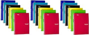 Mead Spiral Notebook, College Ruled, 2 Subject, 6 x 9.5 Inches, 100 Sheets, Assorted Colors 18 Pack (06180) [Office Product]
