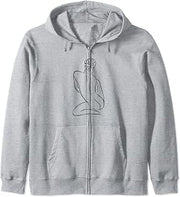 Pinup Girl Relationship Goals Abstract Oneline Fineline Zip Hoodie