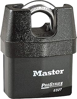 Master Lock Heavy Duty Weatherproof Padlock [CEN Insurance Approved] [Closed Shackle] [Key] [Outdoor] 6327EURDCC – for Transportation and Industrial Applications