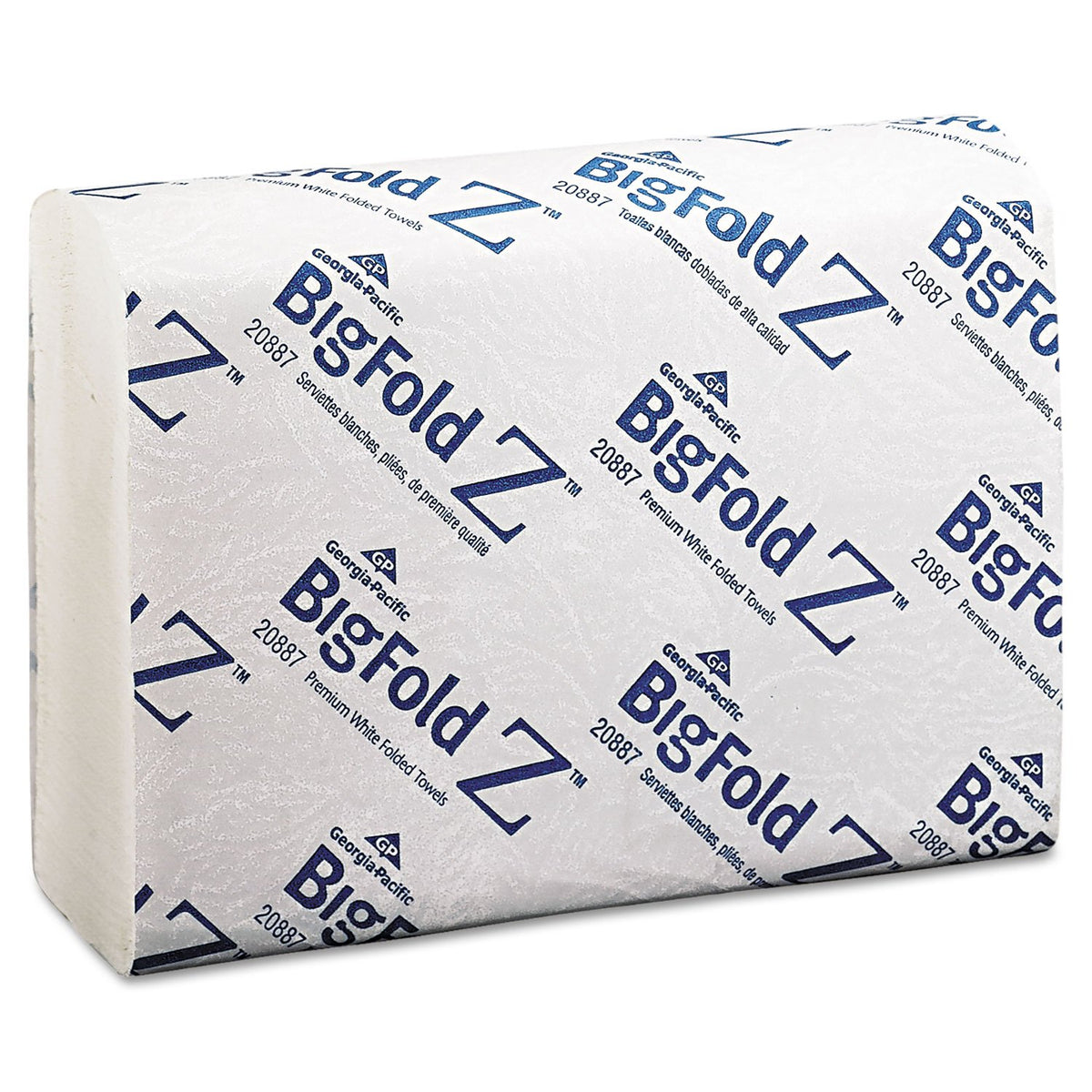 BigFold Z 20887 Paper Towels – 10-2/5"x10-4/5", 220 Towels/PK 10PK/CT, White