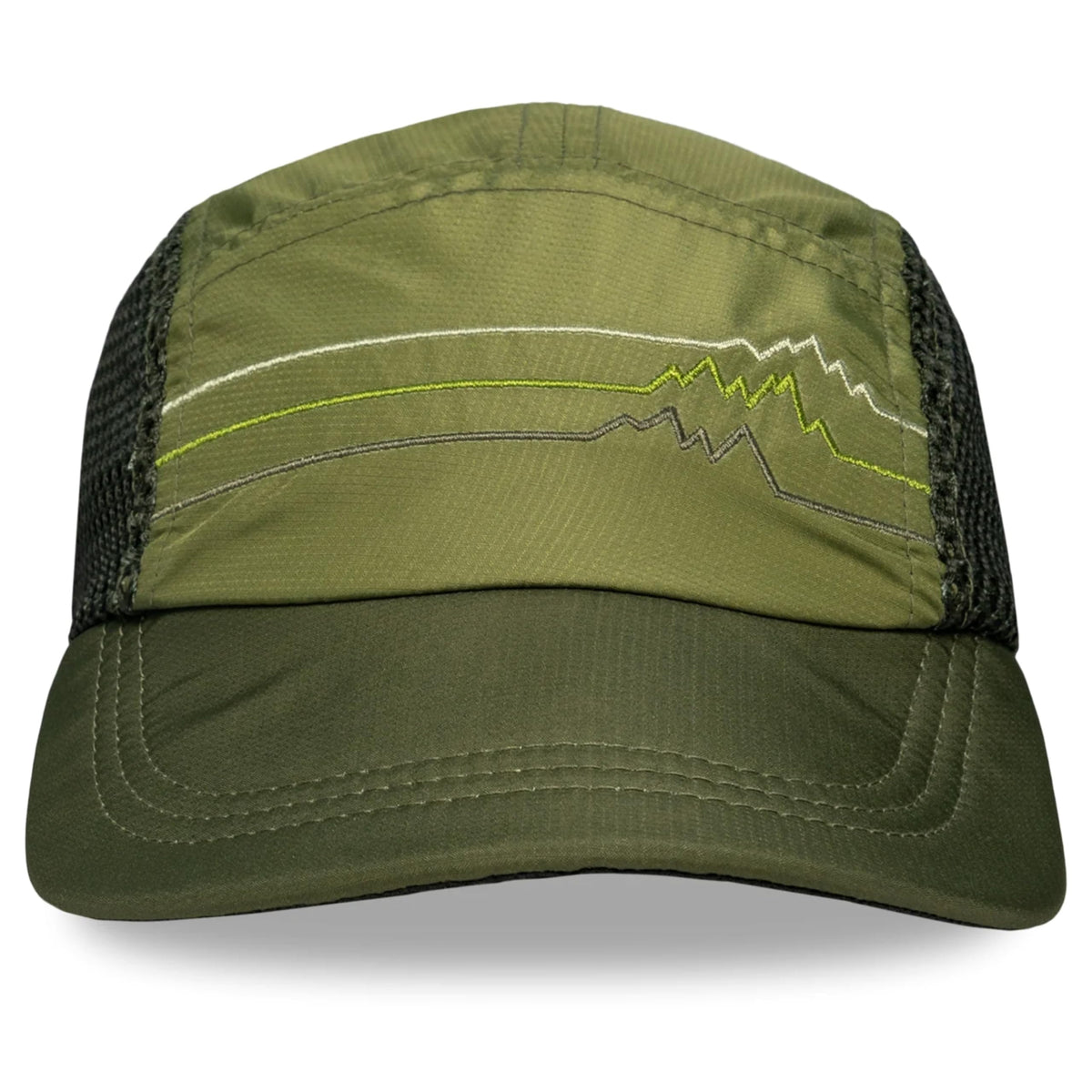 Performance Crusher Hat by Headsweats – One Size, Polyester, Olive/Mountains