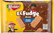 Keebler E.L. Fudge Double Stuffed Elfwich Cookies, Sandwich Cookies Stuffed with Crème Filling, 13 oz