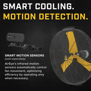 AirEye 36" Swivel Mount Fan by Big Ass Fans – 36", Alloy Steel, Black/Yellow, Model 67e1d478-a74f-4ad1-bf58-d331c1635b4c