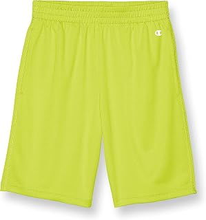 Champion Boy's Cotton Shorts, Boys' Gym Shorts, Cotton, Large C Logo, Graphics, 8"