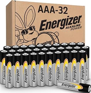 Energizer Alkaline Power AAA Batteries (32 Pack), Long-Lasting | For wireless mouse, flashlights, thermometers, smart home devices, and controllers; hold power for up to 10 years in storage