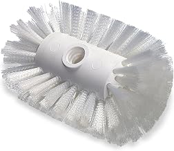 SPARTA Flared Tank and Kettle Brush Head, 7.5 Inch, White | Spectrum, 5.5-Inch Diameter, Nylon Bristles, Threaded Handle Compatible, Chemical Resistant, BPA Free