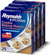 Reynolds Kitchens Cookie Baking Sheets, Pre-Cut Parchment Paper, 25 Count (Pack of 24)