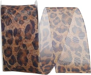 Reliant Ribbon Cheetah Sheer Ribbon, 1-1/2 Inch X 20 Yards, Multi