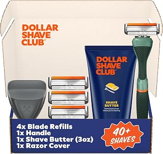 Dollar Shave Club Member Exclusive Shave Set (Green) | 4 Blade Razor Kit